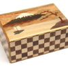 Japanese puzzle box 7steps Sansui(Fuji and Camellia)
